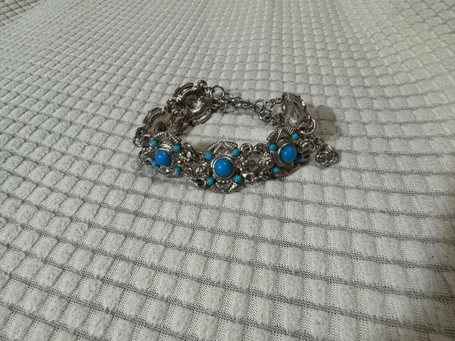 Pulsera original azul y plateada
