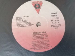 LP Mermelada Recomendable