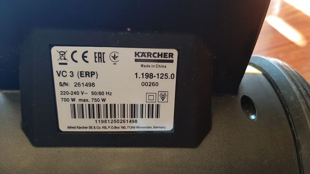 Aspiradora Karcher VC3 filtro Hepa