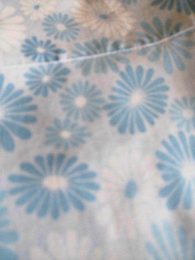 Funda almohada vintage algodon blanco azul 119x42
