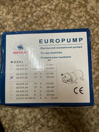 Osculati autoclave europump 4 valvulas 24V 16.517