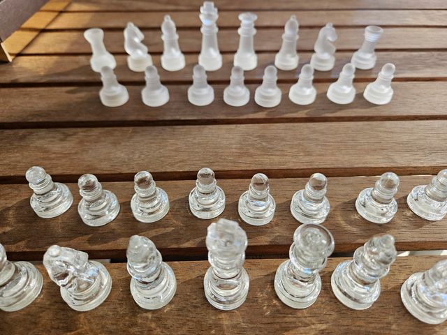 Piezas ajedrez cristal