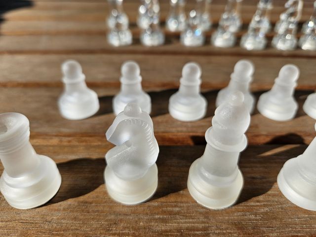 Piezas ajedrez cristal