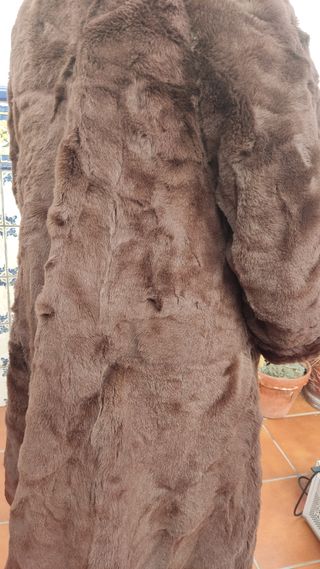 Abrigo reversible de piel