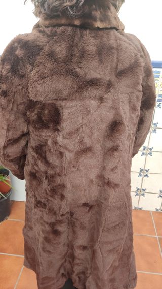 Abrigo reversible de piel