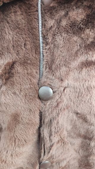 Abrigo reversible de piel