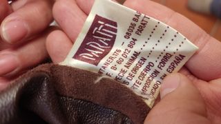 Abrigo reversible de piel