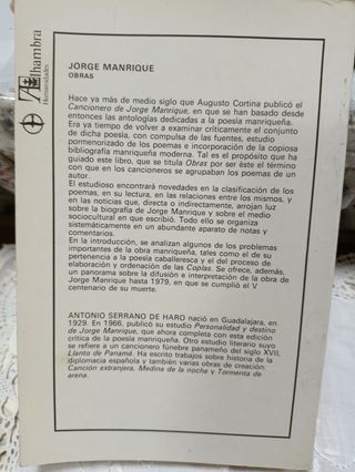Obras Jorge Manrique  . Edición crítica