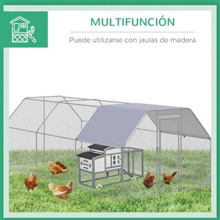 Gallinero para Exterior Grande 2,8x5,7x2 m Jaula
