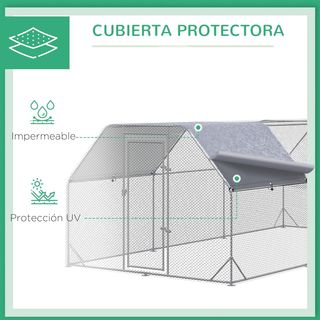 Gallinero para Exterior Grande 2,8x5,7x2 m Jaula