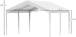 Carpa Garaje para Coche 4x4 m Cochera Portátil