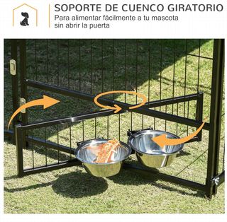 Perrera con Toldo Parque para Perros Metálica
