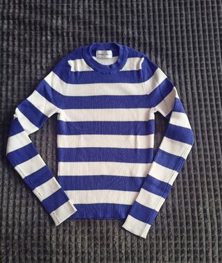 Jersey ajustado de canalé.