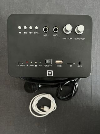 Karaoke altavoz con microfono y bluetooth.