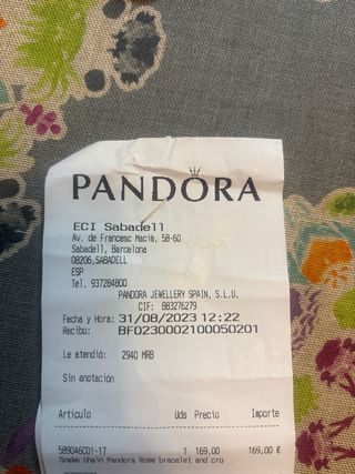 Pulsera Pandora de Pandora Moments Talla 18