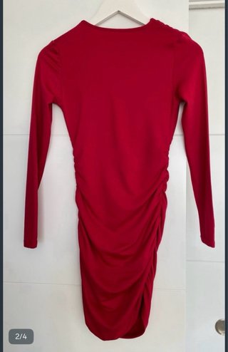 Vestido fiesta corto rojo talla XS