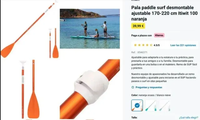 Pala PADDLE ITIWIT Decathlon desmontable