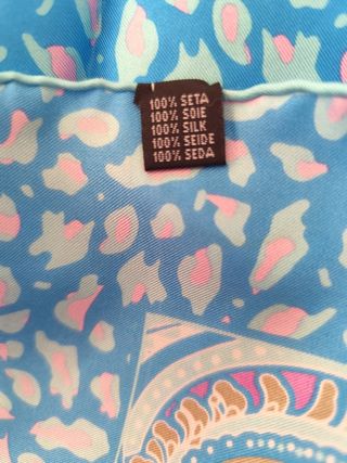 Pañuelo seda multicolor 85x85 cms