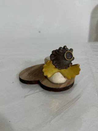 Angelo statua con candela vintage forma di cuore 