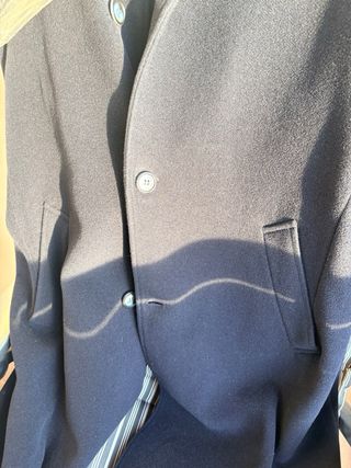 Cappotto lungo uomo tg 48 blu scuro