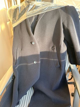 Cappotto lungo uomo tg 48 blu scuro