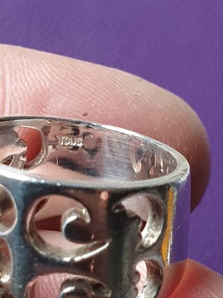 Anillo de plata 925 y esmaltes.