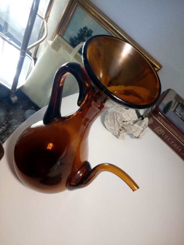 Aceitera de cristal vintage