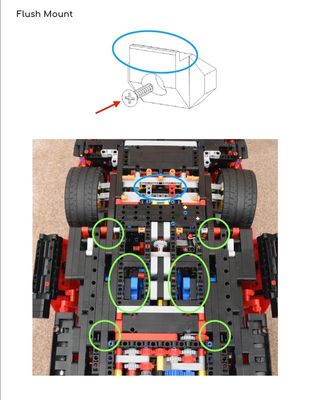 Supporto Muro Wall Mount LEGO Technic Ferrari