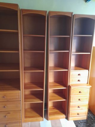 Conjunto mueble madera maciza