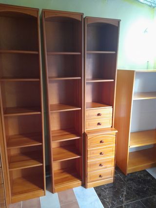 Conjunto mueble madera maciza