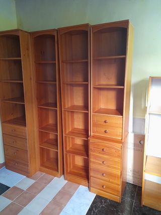 Conjunto mueble madera maciza
