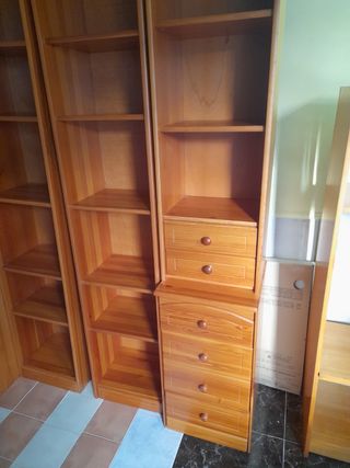 Conjunto mueble madera maciza