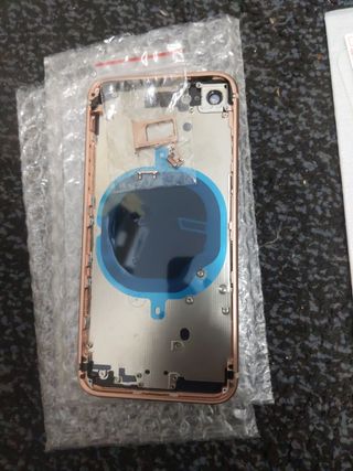 Chasis iPhone 8 nuevo, rosa + cristal templado