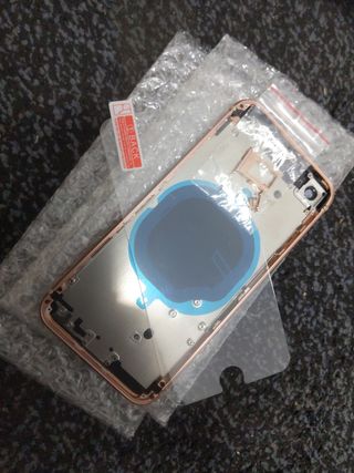 Chasis iPhone 8 nuevo, rosa + cristal templado