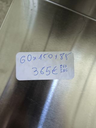 MESA DE ACERO INOX NUEVA 150 CM 