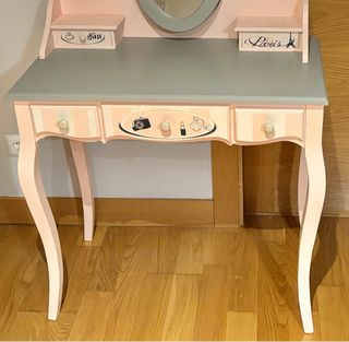 Tocador Maisons Du Monde, rosa y gris