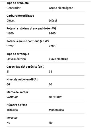 Generador Diesel 15Kw- tiene una avería