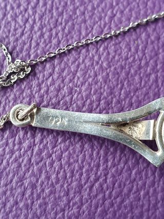Antiguo Conjunto de plata colgante con turquesa má