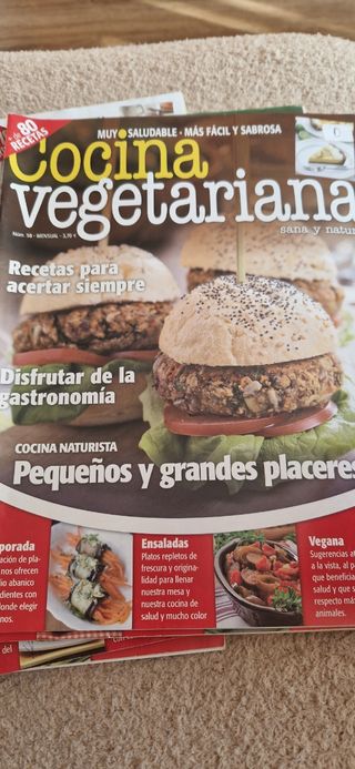 Lote de revistas de cocina vegetariana