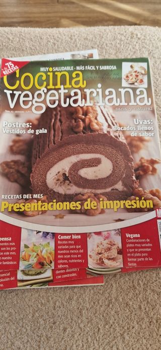 Lote de revistas de cocina vegetariana