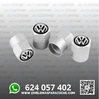 Tapones Volkswagen para ruedas metálicos (grises)