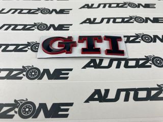 Emblema GTI negro/rojo para maletero Volkswagen
