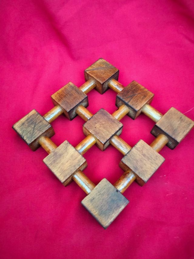 Poggia tegame pentola vintage in legno