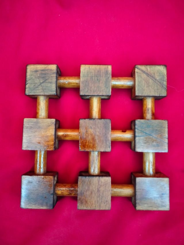 Poggia tegame pentola vintage in legno