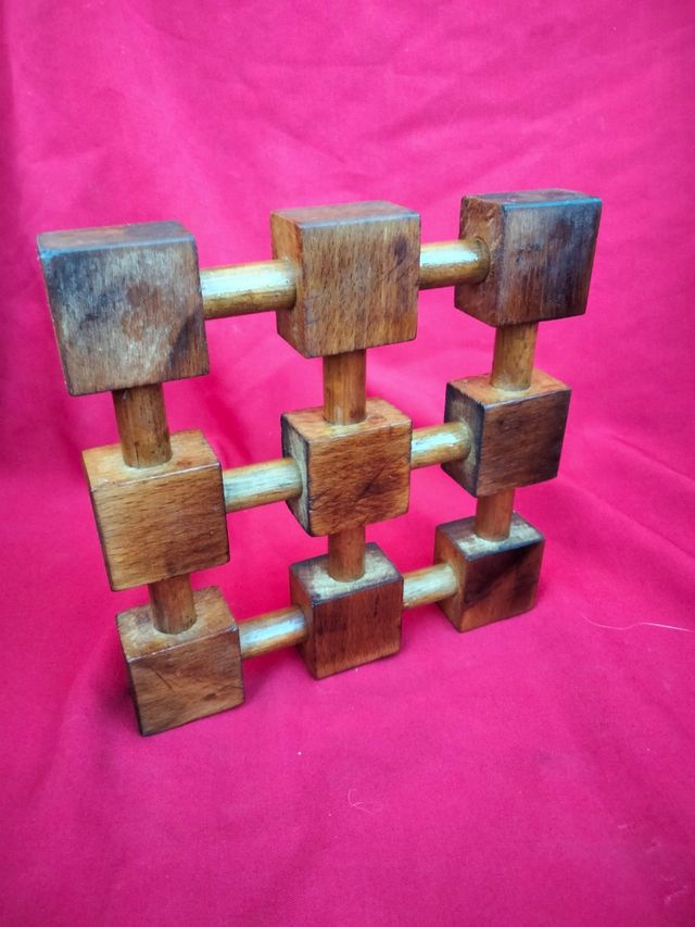 Poggia tegame pentola vintage in legno