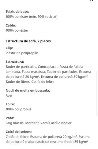 Sofà dos plazas IKEA