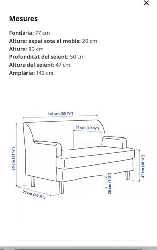 Sofà dos plazas IKEA