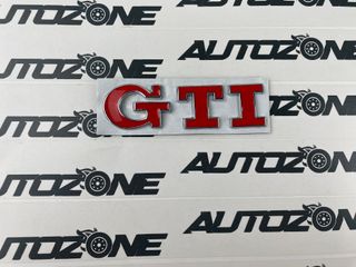 Emblema GTI rojo/gris para maletero Volkswagen