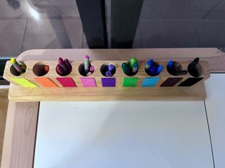 Portalápices de madera Montessori