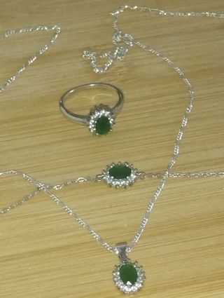 Cadena de Plata con Pulsera y Anillo